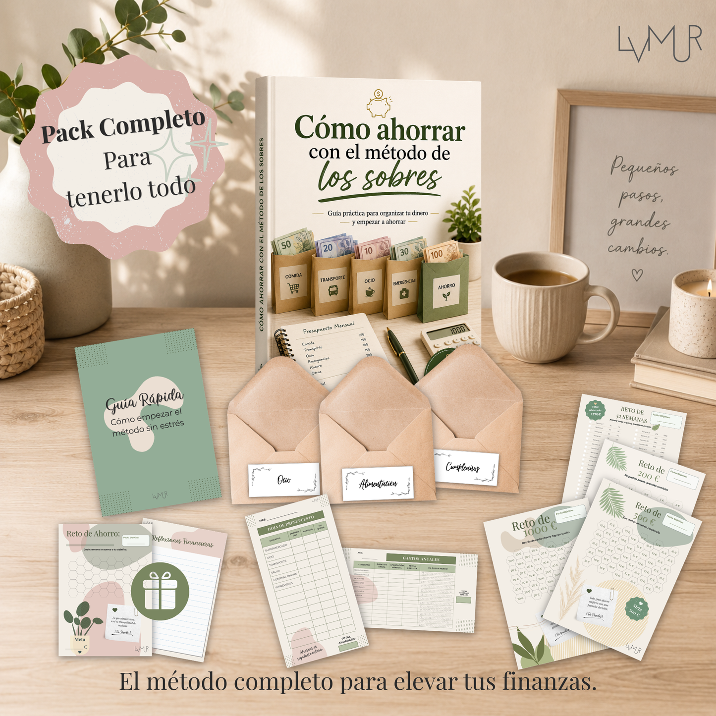 Método de los Sobres para Ahorrar | Pack Completo de Ahorro y Control Financiero