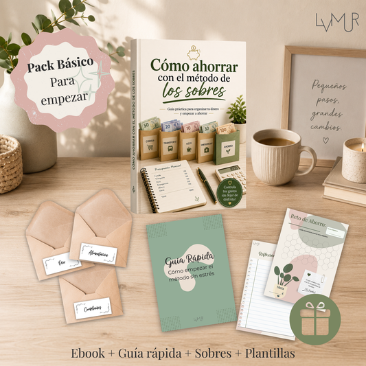 Método de los Sobres para Ahorrar | Pack Básico de Ahorro y Organización Financiera